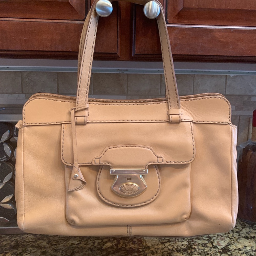 Vintage Tod's Leather Tan Handbag